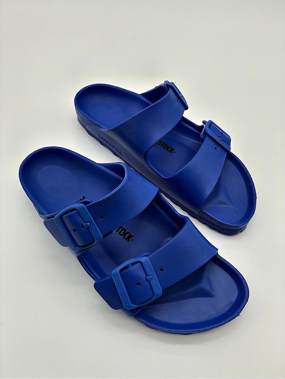 Birkenstock Arizona EVA Blue Two Strap Buckle Slide Sandals Women EU 39 US 8